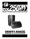 YORKVILLE NX250P YS1030 Owner`s manual