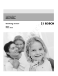 Bosch HWD30 Installation manual