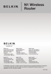 Belkin N1 WIRELESS ROUTER P75170EI User manual