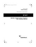 Radio Shack ET-917 Owner`s manual