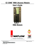 Watlow Electric Gateway & DeviceNet User`s guide