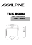 Alpine TMX-R680A Owner`s manual