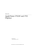 Apple AppleVision monitors Specifications