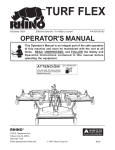Servis-Rhino TURF FLEX P/N 00763618C Operator`s manual