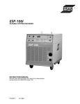 ESAB ESP-50 Instruction manual