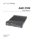 Carrier Access Network Device Adit 3104 User manual