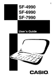 Casio SF-9600 User`s guide