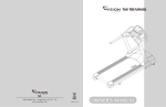 Vision TREADMILL CONSOLE Owner`s manual