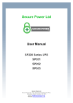 Secure Power SP203 User manual
