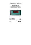 EUTECH INSTRUMENTS ALPHA CON 100 CONDUCTIVITY CONTROLLERTRANSMITTER Instruction manual