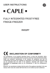 Caple Ri552FF User manual