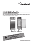 Delfield F1HR Installation manual