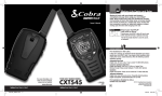 Cobra CXT95 Owner`s manual