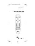 Radio Shack Easy Remote Owner`s manual