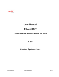 Clarinet Systems EtherUSB User manual