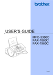 Brother IntelliFax-1960C User`s guide