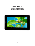 UBISLATE 7CZ User manual