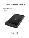 Azio External HD Kit User`s manual