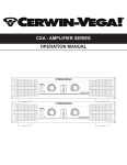 Cerwin-Vega CXA-8 Operating instructions
