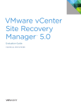 vCenter Site Recovery Manager Evaluation Guide