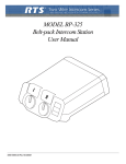 RTS BP-325 User manual