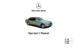 Mercedes-Benz S500 Operator`s manual