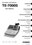Casio TE-7000S User`s manual