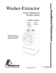 Alliance Laundry Systems UW35PV Specifications