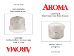 Aroma ARC-1260F Instruction manual