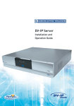 Dedicated Micros DV-IP HD Operating instructions