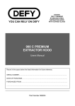 Defy 900 C PREMIUM Operating instructions