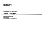 Denon DVD 3800BDCI - Blu-ray Disc DVD/CD Player Operating instructions