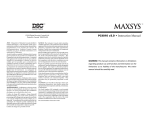 DSC MAXSYS PC4010 Instruction manual