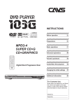 CAVS DVD-103G Operating instructions