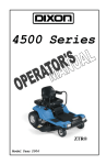 Dixon ZTR 4500 Series Operator`s manual