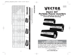 Vector MAXX SST VEC051GM User`s manual