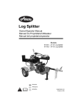 Ariens 22-Ton Log Splitter Specifications
