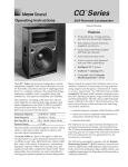 Meyer Sound CQ-2 Operating instructions