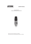 York R91A/BGE Owner`s manual