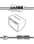 YORKVILLE AM100T Owner`s manual