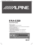 Alpine ERA-G320 Owner`s manual