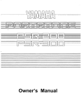 Yamaha Portatone PSR-18 Owner`s manual