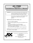 ADC AD-170SE Operator`s manual