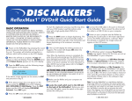 Disc Makers ReflexMax1 User`s guide