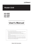 Roland SJ-500 User`s manual