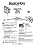 Quadra-Fire Direct Vent Room Heater GARNET-D-CWL Owner`s manual