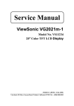 ViewSonic VG2021m-1 Service manual
