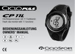 CICLOSPORT CICLOPULS CP29 Watch Operating instructions