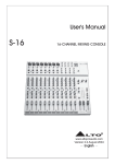Alto S-16 User`s manual
