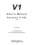 Doremi V1-HD User`s manual